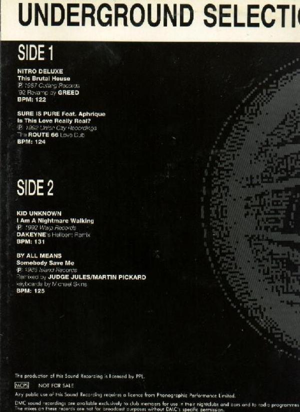  - Underground Selection 5/92