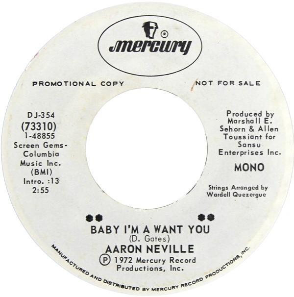 Aaron Neville - Baby I'm A Want You / Mojo Hannah