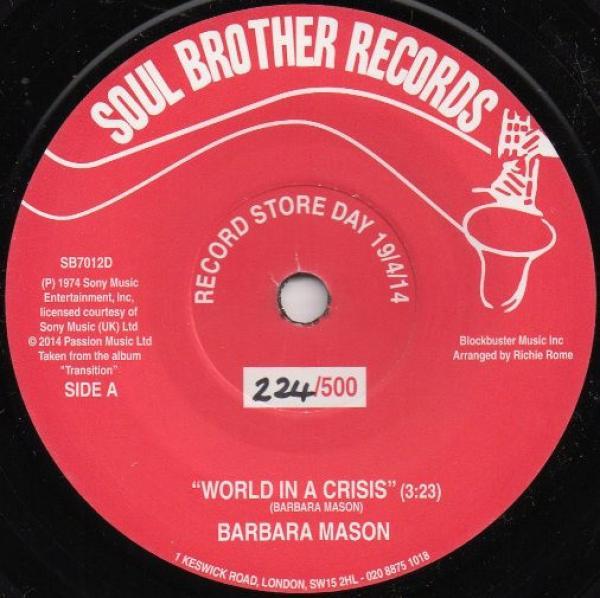 Barbara Mason - World In A Crisis / Give Me Your Love