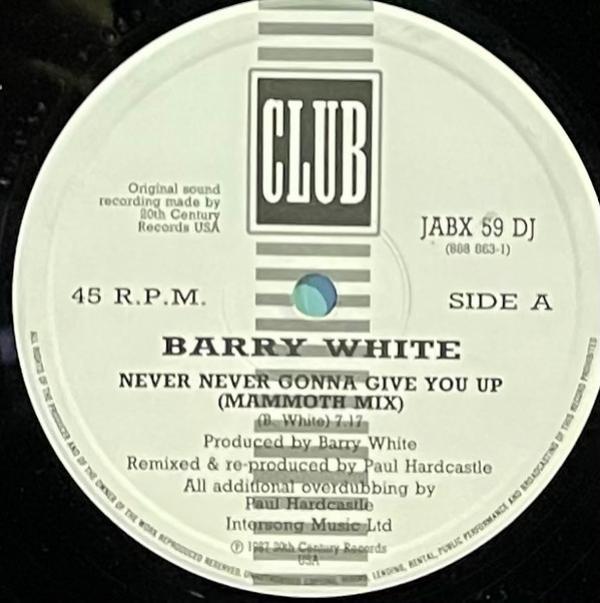 Barry White - Never, Never Gonna Give You Up (Paul Hardcastle Remix)