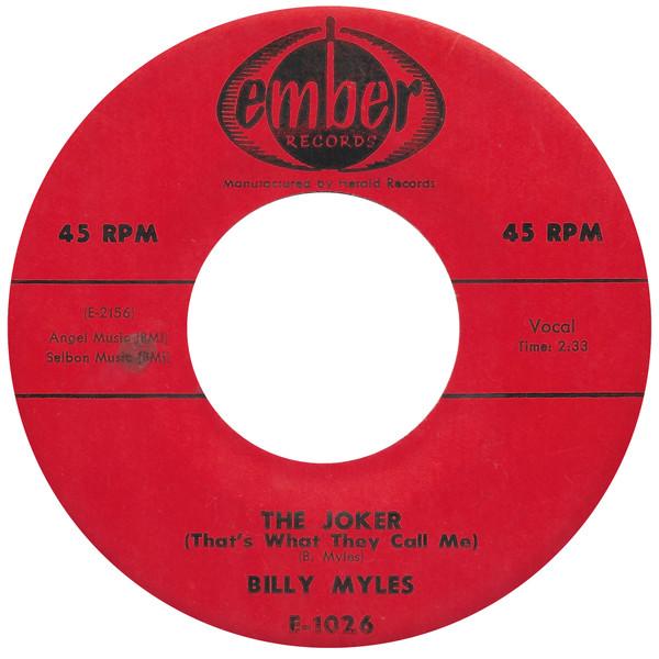 Billy Myles - The Joker (That's What They Call Me) / Honey Bee