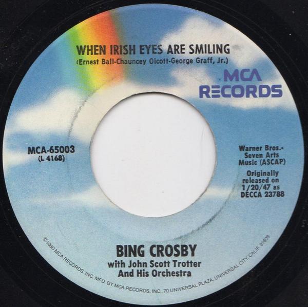 Bing Crosby - When Irish Eyes Are Smiling / The Rose Of Tralee