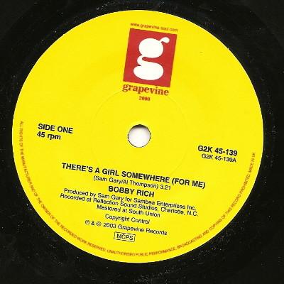 Bobby Rich - There's A Girl Somewhere (For Me)