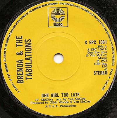 Brenda & The Tabulations - One Girl Too Late