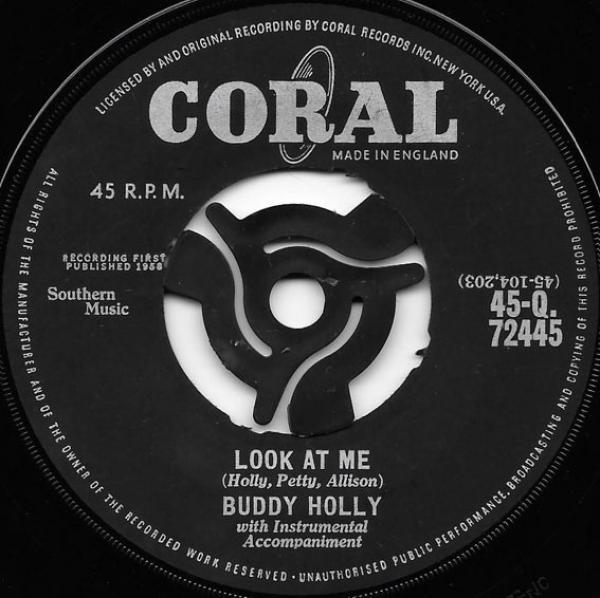 Buddy Holly - Look At Me / Mailman, Bring Me No More Blues