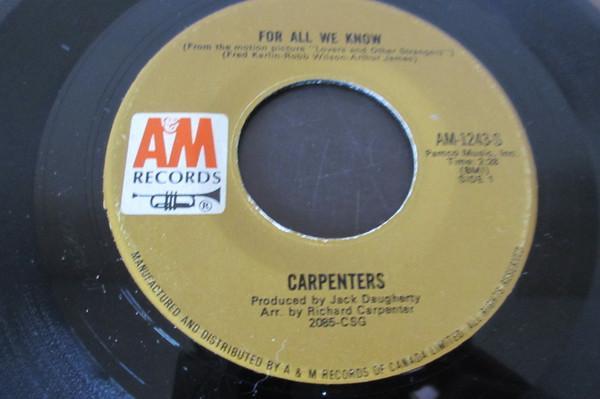 Carpenters - For All We Know