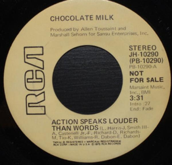 Chocolate Milk  - Action Speaks Louder Than Words