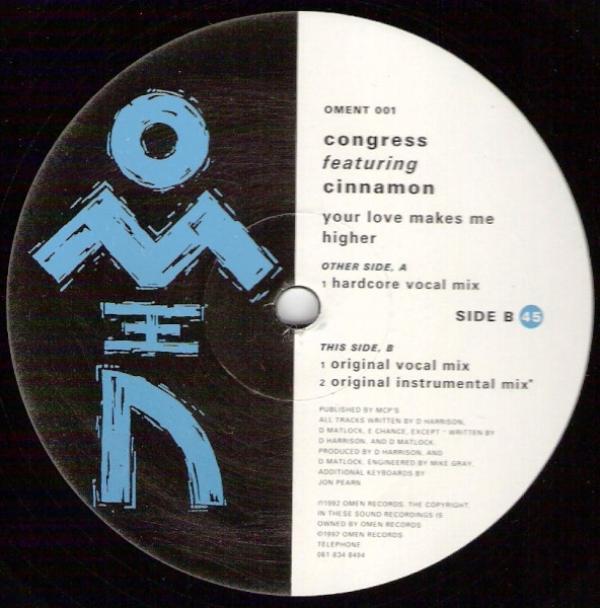 Congress, Cinnamon (2) - Your Love Makes Me Higher