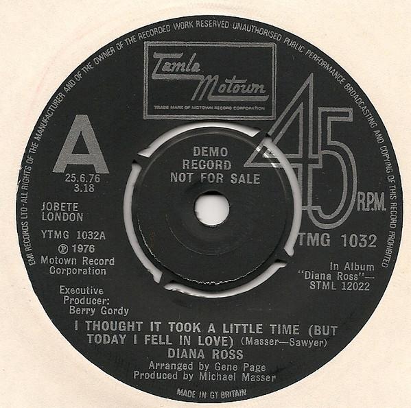 Diana Ross - I Thought It Took A Little Time (But Today I Fell In Love)