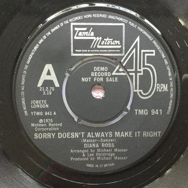 Diana Ross - Sorry Doesn't Always Make It Right