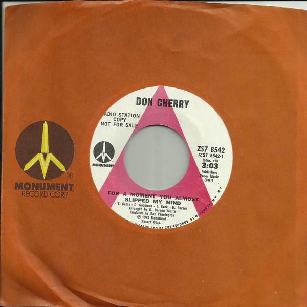 Don Cherry  - For A Moment You Almost Slipped My Mind / Is It Any Wonder That I Love You