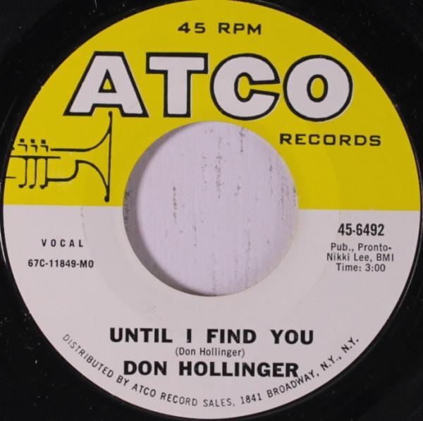 Don Hollinger - Until I Find You / Cruel World