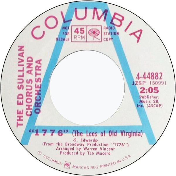Ed Sullivan Orchestra And Chorus - 1776 / Harmony Jones