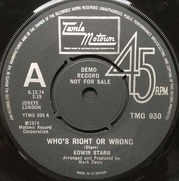 Edwin Starr - Who's Right Or Wrong