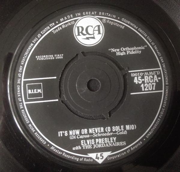 Elvis Presley, The Jordanaires - It's Now Or Never / Make Me Know It