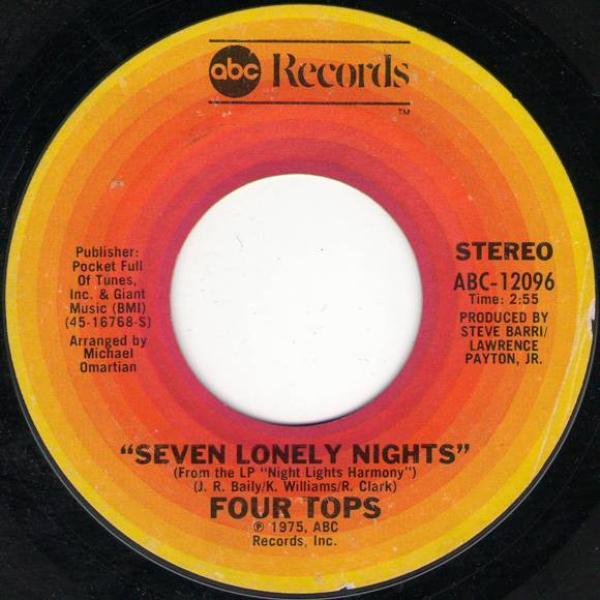 Four Tops - Seven Lonely Nights / I Can't Hold On Much Longer