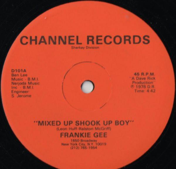 Frankie Gee - Mixed Up Shook Up Boy / Spirits Of The Party