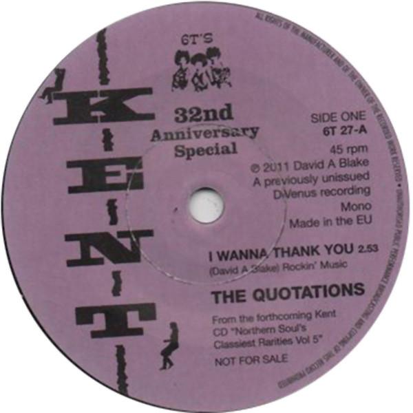 George Soule, The Quotations (5) - I Wanna Thank You / Midnight Affair