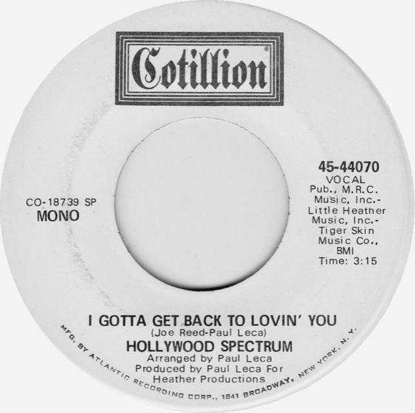 Hollywood Spectrum - I Gotta Get Back To Lovin' You