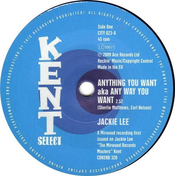 Jackie Lee - Anything You Want AKA Any Way You Want
