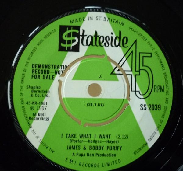 James & Bobby Purify - I Take What I Want / Sixteen Tons