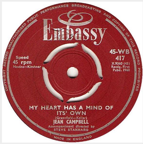 Jean Campbell - My Heart Has A Mind Of It's Own / I Want To Be Wanted
