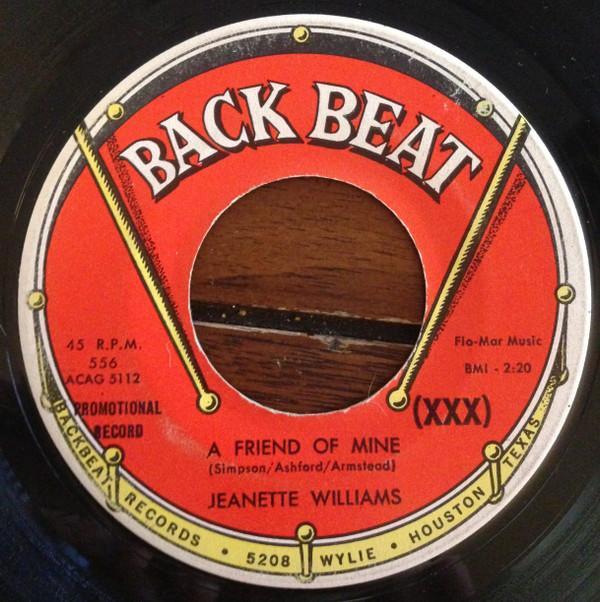 Jeanette Williams  - You Didn't Know Then / A Friend Of Mine