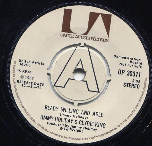 Jimmy Holiday - Ready Willing And Able