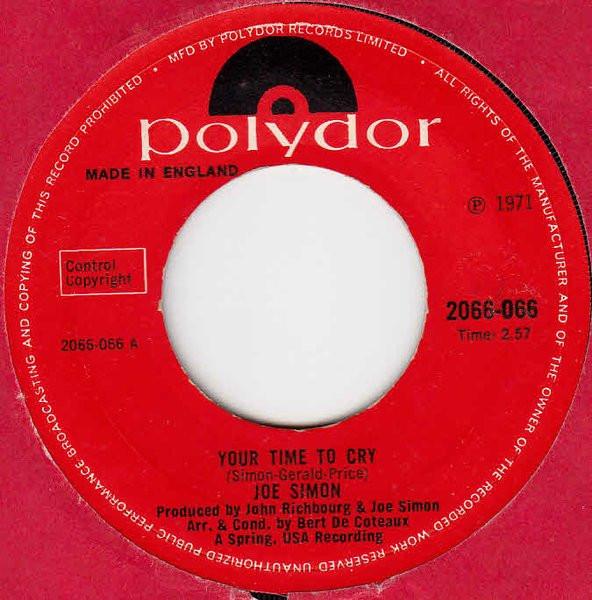 Joe Simon - Your Time To Cry