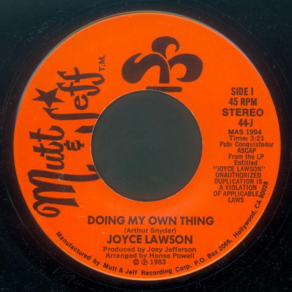 Joyce Lawson - Doing My Own Thing