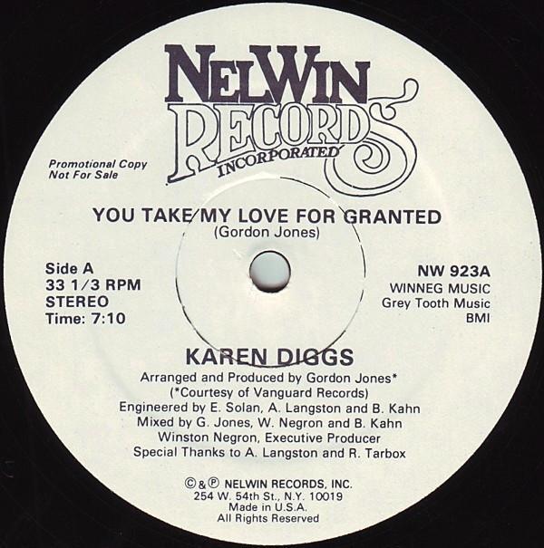 Karen Diggs - You Take My Love For Granted