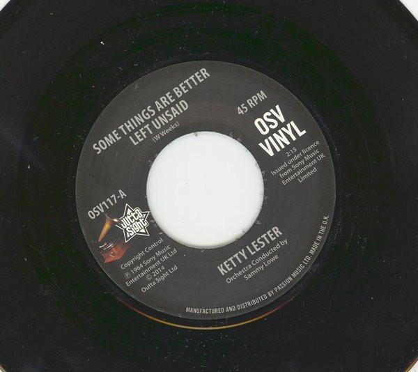 Ketty Lester - Some Things Are Better Left Unsaid / Please Don't Cry Anymore