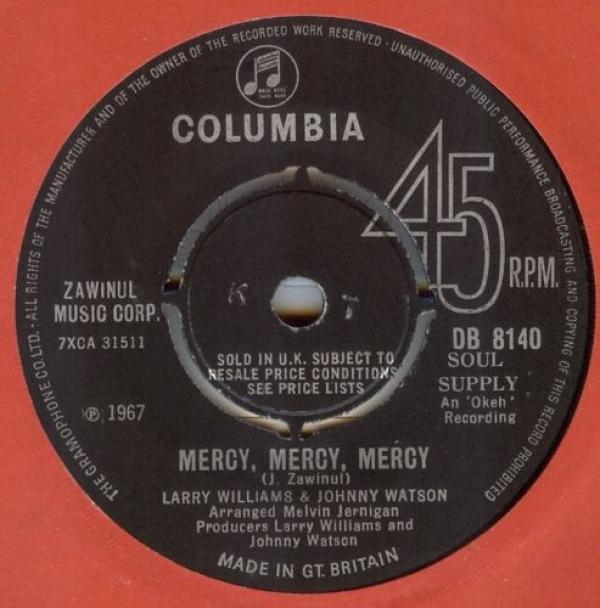 Larry Williams & Johnny Watson - Mercy, Mercy, Mercy