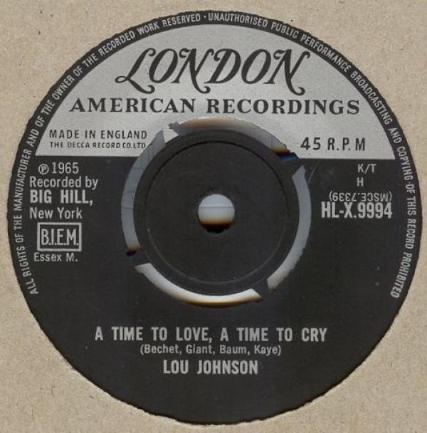 Lou Johnson - A Time To Love, A Time To Cry