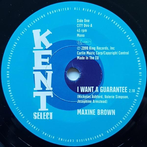 Maxine Brown, Sonny Turner (2), Sound Limited - I Want A Guarantee / Now That You're Gone