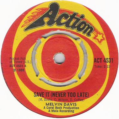 Melvin Davis (2) - Save It (Never Too Late)