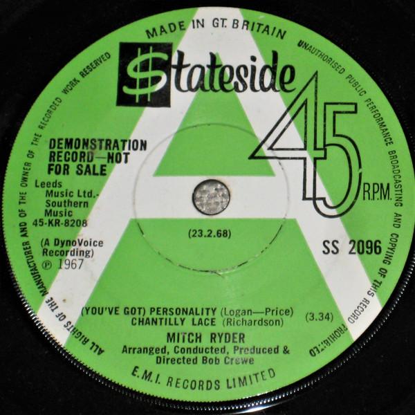 Mitch Ryder - (You've Got) Personality / Chantilly Lace