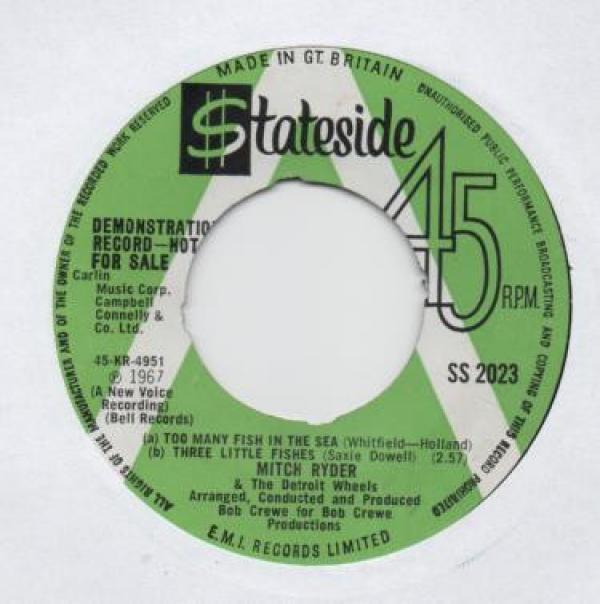 Mitch Ryder & The Detroit Wheels - Too Many Fish In The Sea & Three Little Fishes  / One Grain Of Sand