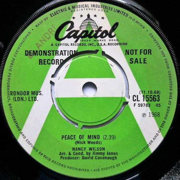 Nancy Wilson - Peace Of Mind / This Bitter Earth