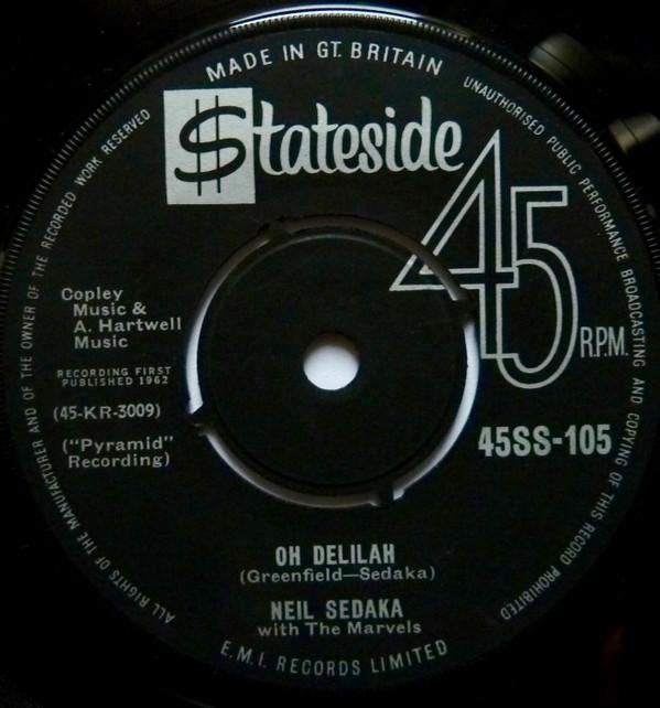 Neil Sedaka, The Marvels (6) - Oh Delilah