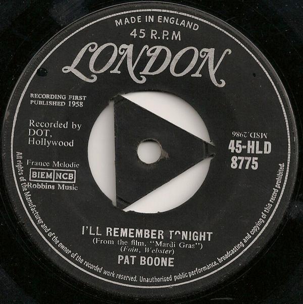 Pat Boone - I'll Remember Tonight