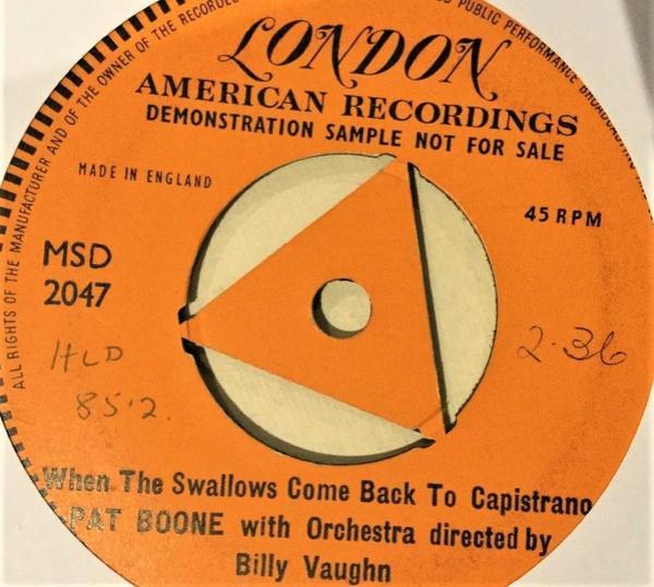 Pat Boone - When The Swallows Come Back To Capistrano