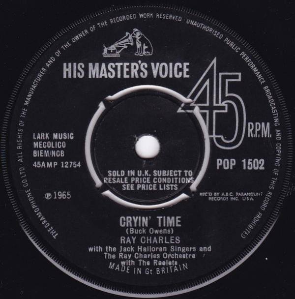 Ray Charles, The Jack Halloran Singers, Ray Charles And His Orchestra - Cryin' Time