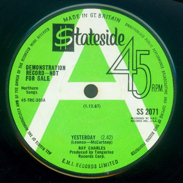 Ray Charles - Yesterday / Never Had Enough Of Nothing Yet