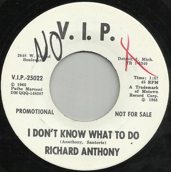 Richard Anthony  - I Don't Know What To Do / What Now My Love