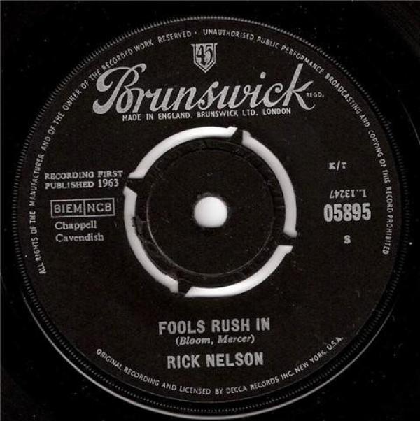Ricky Nelson (2) - Fools Rush In / Down Home