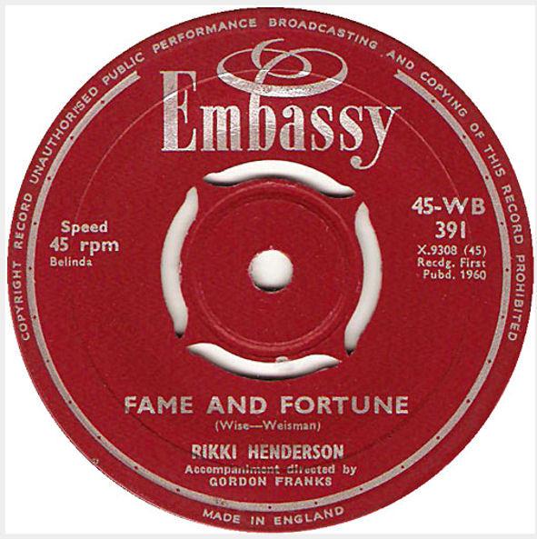 Rikki Henderson - Fame And Fortune / He'll Have To Go