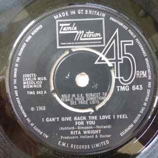 Rita Wright - I Can't Give Back The Love I Feel For You