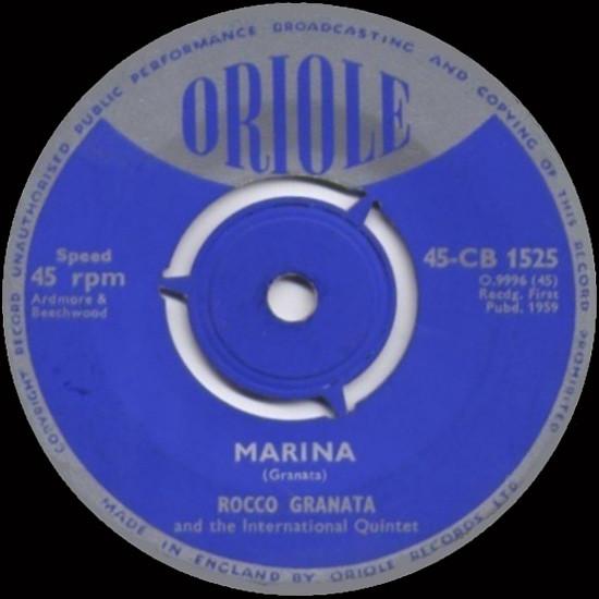 Rocco Granata Und Sein Quintetto Italiano - Marina / Manuela