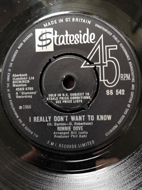 Ronnie Dove - I Really Don't Want To Know